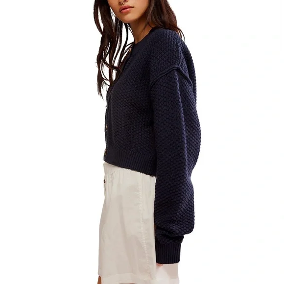 FREE PEOPLE Lila Cotton-Blend Cardigan, Size XSMALL‎